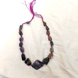 Charoite Beads Stones Necklace  Crystal Jewelry Making Supplies Purple Black Gra